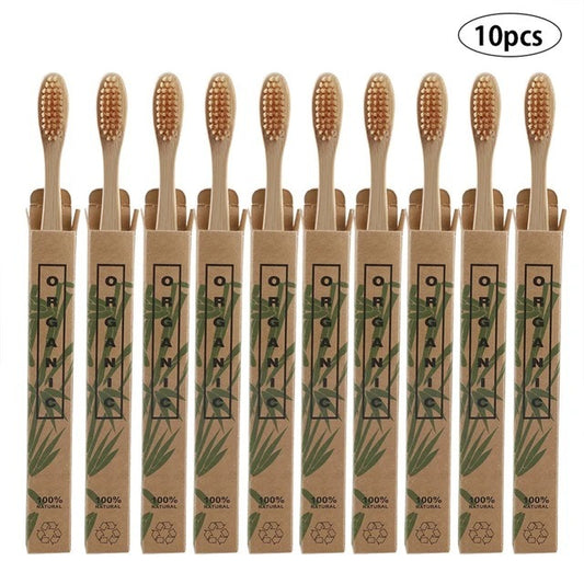10 brosses à dents en bambou