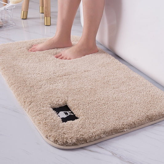 Tapis de salle de bain épais en laine haute densité