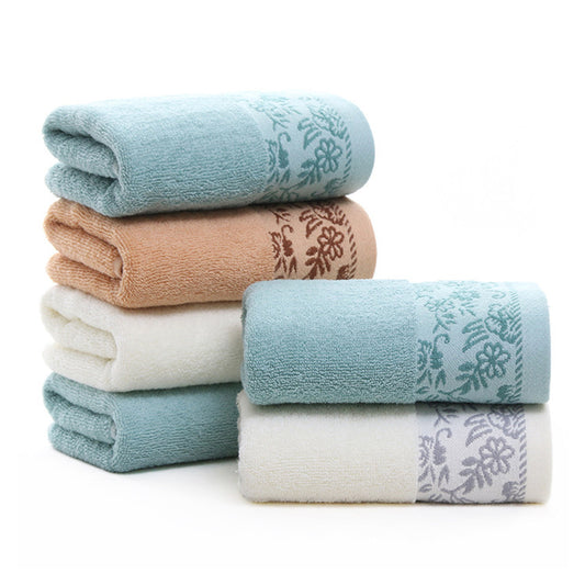Serviette absorbante en coton jacquard 32 plis à fleurs de glycine
