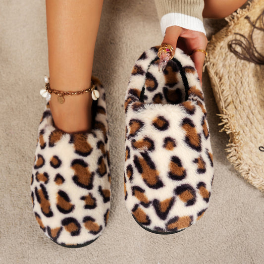 Chaussons en coton à motif léopard tendance