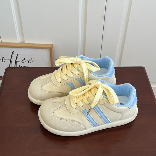 Chaussures basses en toile décontractées à bout carré pour femmes