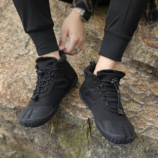 Chaussures de randonnée imperméables, antidérapantes et épaisses, doublées de polaire, pour sports de plein air et d'hiver