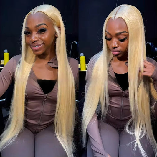 Perruques de cheveux humains raides blonds 613 de 12 à 40 pouces, couleurs à faire soi-même