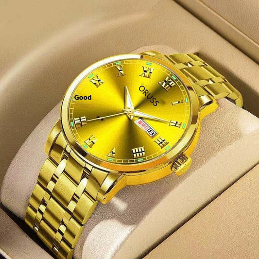 Montre homme à mouvement automatique, lumineuse et étanche